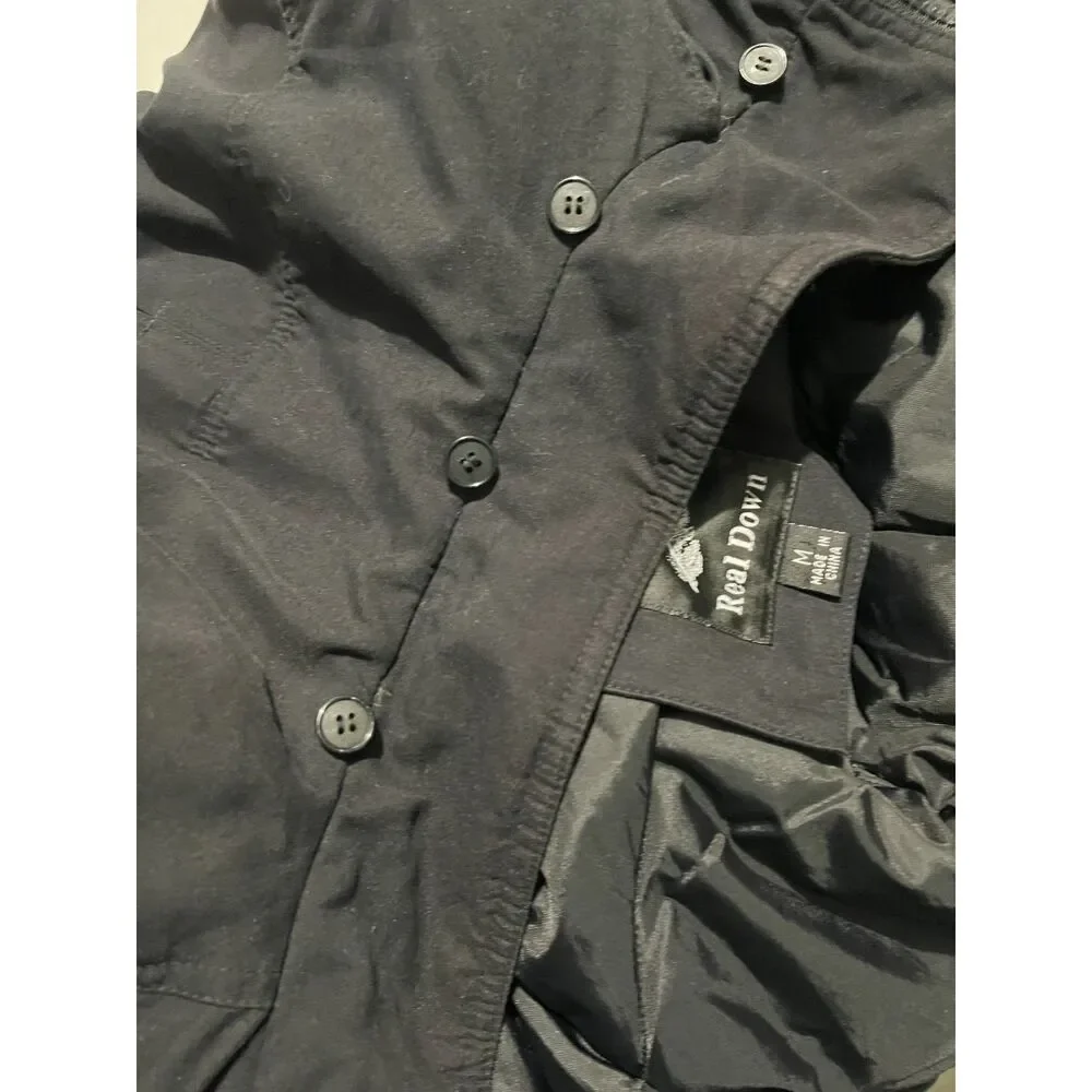 Bromley Sport real Down barn jacket black quilted liner winter warm womens M